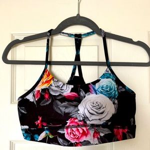 ZYIA - Dark Floral Mesh Sports Bra